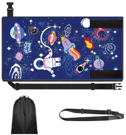 Dokeno Repose Pieds Avion Enfant, Extension de Siège Avion, 77 x 44 cm, Siège Avion Enfant, Léger, Portable, Pliable, Repose-Pieds D'avion pour Voyages en Avion