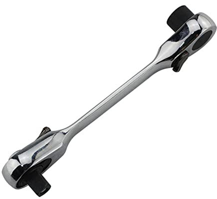 Clé à cliquet 72 dents double sens avec mouvement de 5° 2 en 1 1/4 tournevis pour réparation automobile