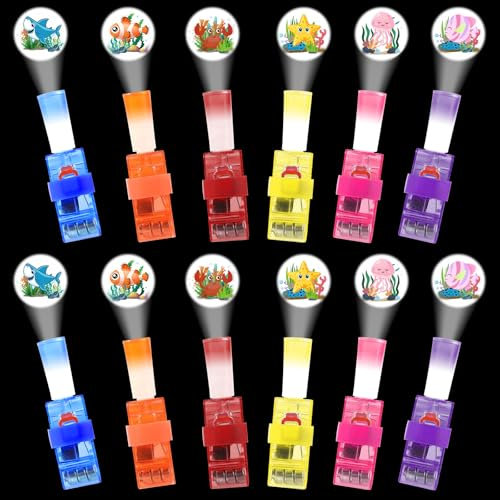 GAROMIA 24 Stück Mitgebsel Kindergeburtstag Fingerlichter Kleinigkeiten Leuchtspielzeug unterwasserwelt Fingerlampe Bunt Fingerlights Gastgeschenk Mitbringsel Kindergeburtstag Party für kinder ﻿