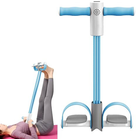 Workout Pedal Puller, 6-Tubes Pedal Puller Resistance Band, Multifunktion Widerstand Trainingsband Sit Up Trainingsgeräte Puller Krafttraining Ausrüstung für Arme Beine
