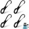 JEYORZY Karabiner Flaschenhalter Set mit 4 Stück in Schwarz - Wasserflasche Schnalle, Wasserflaschenhaken, Schlüsselanhänger Flaschenhalter Clip Haken für Camping, Wandern und Outdoor-Aktivitäten
