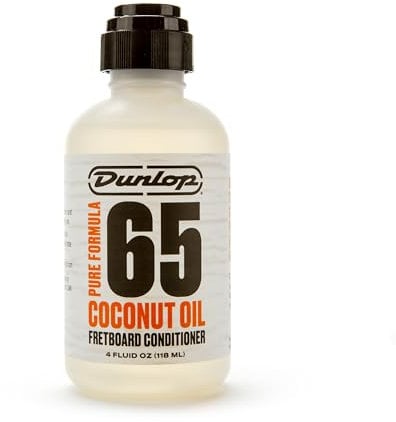 JIM DUNLOP | 6634 Formula 65 Coconut Oil 118 ml, Conditioner naturale per tastiere in palissandro, ebano e legni non verniciati, Nutre, pulisce e protegge il legno