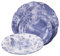 Vajilla de 18 piezas de porcelana, 6 plazas, decoración floral, lila, Fleurette