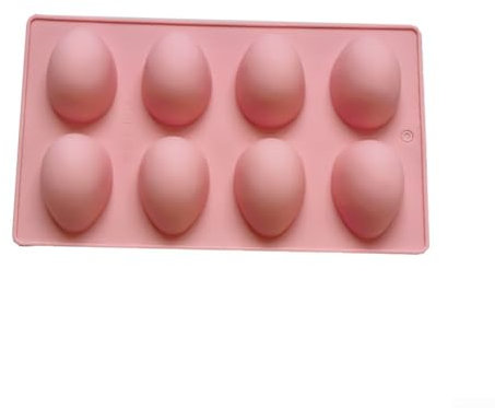 Hochwertige Ostereier aus Silikon mit 8 Mulden, für Eierformen, für sichere Verwendung beim Backen und Basteln, kreieren Sie köstliche Leckereien mit Leichtigkeit (rosa)