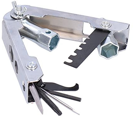 Chainsaw Multitool Cold Rolled Steel Chainsaw Combi Tool for Chain Saw Replacement and Maintenance, 4mm/0.2in Hex Wrench, 13mm/0.5in; 16mm/0.6in; 17mm/0.7in; 19mm/0.7in Socket