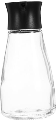 FUNNETOYU Bottiglia Condimento Vetro Per Cucina Nera Contenitore Per Salsa in Vetro Trasparente Dispenser Salsa Soia Anti-goccia Per Casa e Ristorante Strumento Cucina Pratico e Resistente