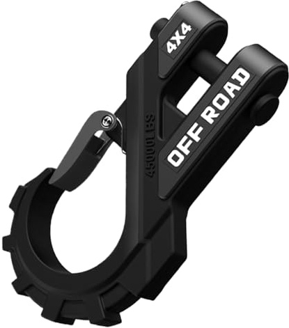 ATV Winch Hook - Connettore per rimorchio pesante, Hook Offroad Steel Grow | Collegamento della catena di sicurezza del rimorchio, clip per gancio per rimorchio SUV, programma di recupero auto