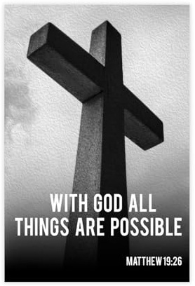 NEOHI Bibelposter mit christlichem Gott, Kreuz, Leinwandkunst, Wanddekoration, Poster, Zuhause, Bar, Restaurant, Garage, Café-Logo, Geschenk, 40 x 60 cm