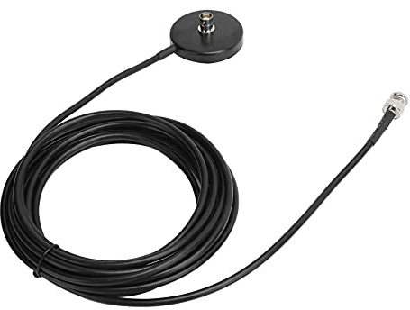 Brrnoo Magnetische Antenne, Ham -Radio -Accessoires mit BNC Weiblicher BNC Kabel Kabelmontagebasis, Antenne Montage Base Rugged Radio für Handantenne