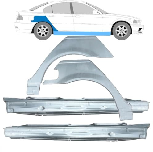 Voll schweller + hinten Kotflügel Reparaturblech für BMW 3 E46 1998-2006 / Satz