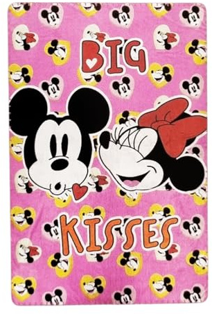 Disney Fleecedecke Mickey Mouse und Minnie Mouse Kiss 140 x 100 cm