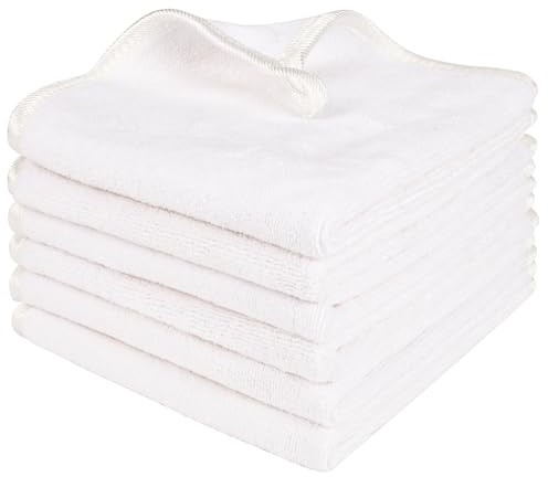 PHOGARY 6 Stück Mikrofaser Waschlappen für Babys Kinder Handtücher, 30x30cm | Wiederverwendbare Putztuch, Gesichtshandtücher, Make up Entferner Tücher Abschminktücher Waschbar Gesichtsreinigung