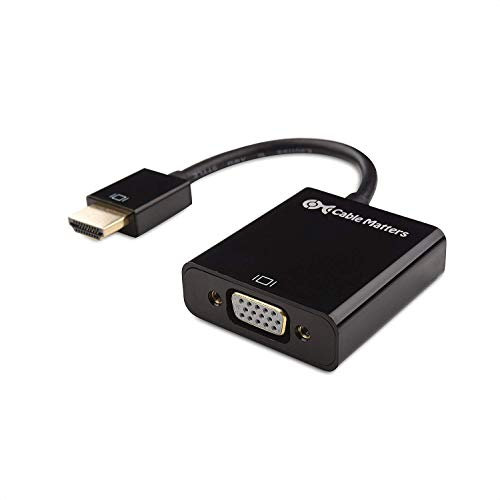 Cable Matters HDMI to VGA Adapter, VGA to HDMI Adapter (VGA to HDMI Converter) in Black