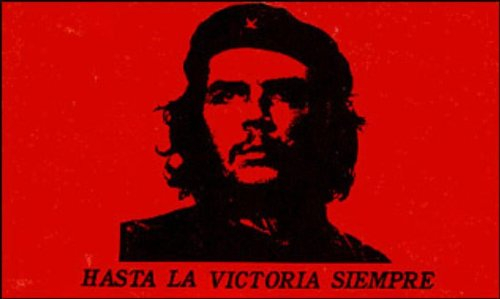 Che Guevara Fahne Schwarz-Rot 60x90cm