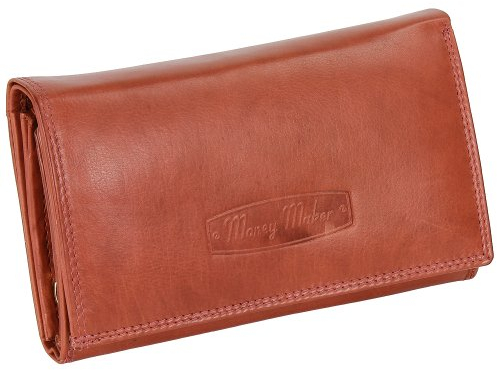 Ledershop24 RFID Damen Leder Geldbörse Portemonnaie Geldbeutel - Geschenkset + exklusiven Schlüsselanhänger - Lang Rust Leder