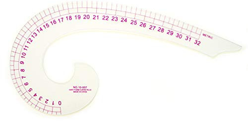 HAND ® HAND Mehrzweck Metrische Komma Form Kurve Linienmuster Lineal NO.10-007-Zentimeter-32cm