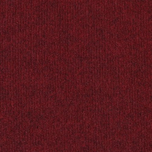 Cord Carpet, Dark Red, Cheap Thin Flooring - 5m x 4m
