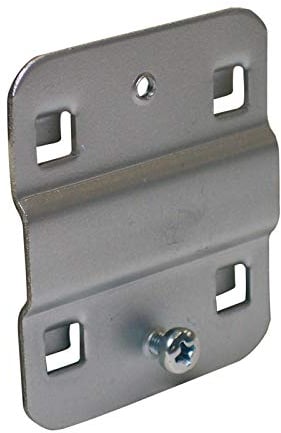 ADB Betriebseinrichtungen GmbH Lochwandhaken, Metall, L-förmig, Industriell, Pulverbeschichtet, Wandmontage, Weißaluminium (RAL 9006)