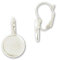 Présentoirs pour Bijoux Boucles dormeuses Support cabochon 25 x 14 mm (6 pièces) Argenté
