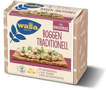 Wasa Knäckebrot Roggen Sauerteig 235g | Langjährige Backtradition, die man schmeckt, 96% Roggenvollkornmehl