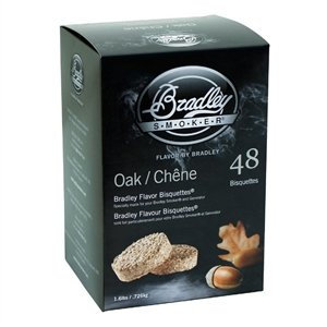 Bradley Food Smoker Bisquettes BTOK48 48 Bisquettes Pack. Pure Oak Wood. 16 Hours of Smoking