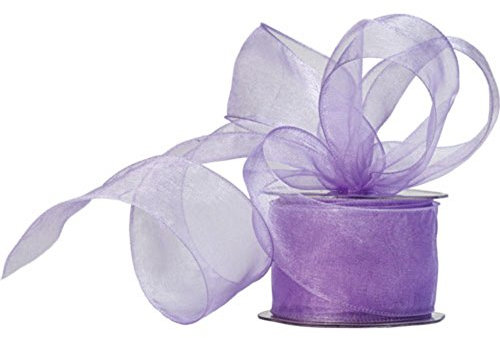 Truly Madly Deeply Lilac 60mm Wide x 20 Metre Long Reel of Wired Organza Ribbon. Great for Birthday Decoration, Gift wrap, Christmas Ribbon, Wreath Making Supplies, DIY Crafting