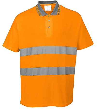 Portwest S171ORRXS Cotton Comfort Polo Shirt, X-Small, Orange