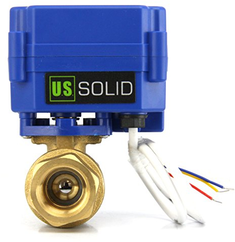U.S. Solid 3/4 Motorkugelhahn Messing 2 Wege Elektrische Zonenventil, 9-24V AC/DC, 3 Drähte