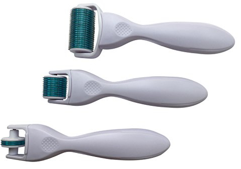 Body Dermaroller Gesicht und Augen Dermaroller 3 Stück Set 1200 Nadeln 1,5 mm und 540 Nadeln 0,5 mm