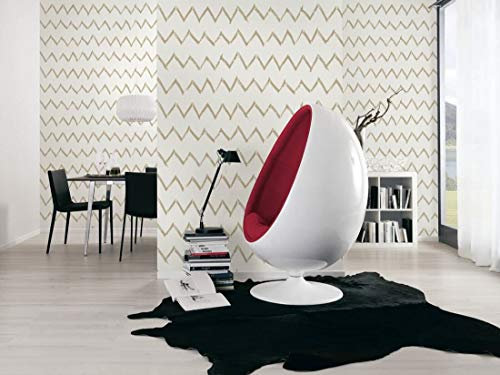 As Creation Metallic Graphic Linen Fabric Effect Paint Brush Stroke Line Wallpaper 365744