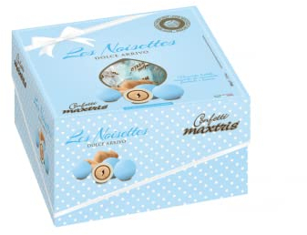 CONFETTI MAXTRIS Dolce Arrivo Noisettes Celeste Vassoio 500g