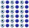 EXCEART 6MM Böse Augen Perlen Harz Evil Eye Cabochon Kuppel Runde Flatback Puppe Spielzeug Augen für DIY Basteln Anhänger Scrapbooking Schmuck Herstellung 100 Stück Blau