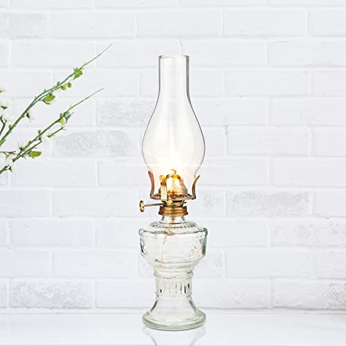 Ycxydr Lampada a Cherosene in Vetro da 32 cm Lampada a Olio in Vetro Classico Retro Decorazione della casa Lampada Decorazione di Festa di Nozze Lampada a Olio Grande capacità di Alta qualità