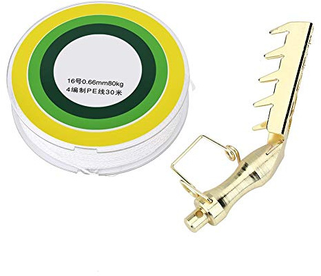 Demeras Fishing Bait Retriever Langlebiges Edelstahl-Köder-Spargerät mit 30 kg PE-Schnur und 80 kg Zugkraft