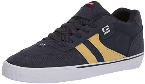 Globe Herren Encore-2 Sneaker, Marineblau, Hellgelb, 40.5 EU