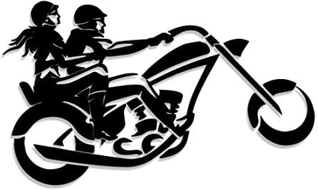 Motorrad Chopper Mann Frau 2998 // Sticker Aufkleber vers. Größe Farbe