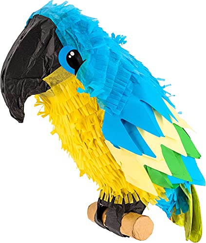 Goodtimes Pinata Papagei in Blau 28cm hoch Partyspiel Zum Befüllen mit Süßigkeiten und zerschlagen Als Geschenkidee für Geburtstag Hochzeit JGA