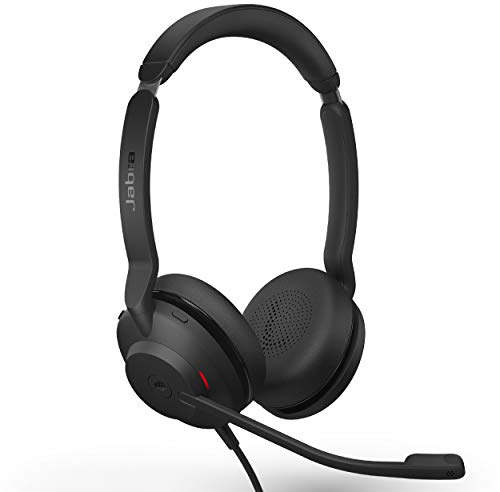 Jabra Evolve2 30 MS Cuffie cablate, USB-A, stereo, nero – Leggero auricolare portatile con 2 microfoni incorporati – Cuffie da lavoro con audio superiore e comfort affidabile