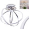 LED Deckenleuchte Maluma, moderne Zimmerlampe aus Metall in chromfarben, 1-flammige Deckenlampe in Kreisform, 1 x LED 24 Watt, 3000 Kelvin, 2160 Lumen
