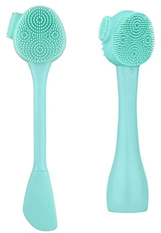 Spazzola manuale in silicone per la pulizia del viso, detergente tutto in uno, spazzola esfoliante, risciacquo nasale, applicatore per maschera, raschietto per trucco, ideale per pulizia, manutenzione