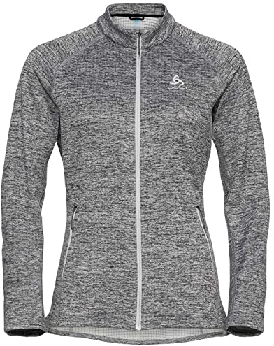 Odlo Damen FLI Midlayer mit durchgehendem Reißverschluss, Grey Melange, XS