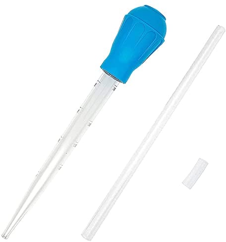 3 Piece Set Long Dropper Aquarium Syringe Aquarium Dropper Pipette Dropper Coral Feeder Aquarium Liquid Pipette for Marine Fish and Coral Reef Aquariums