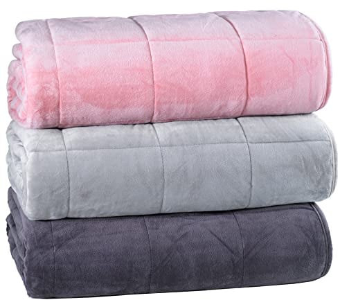 MALIKA® Gewichtsdecke 135x200 - Anthrazit | Entspannungsdecke mit 6kg Gewicht | Schwere Bettdecke gegen Schlafstörung | Therapiedecke für Erwachsene & Jugendliche, Farbe:, Größe