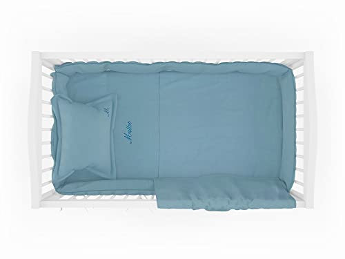 Cieffepi Home Collections Dino Pure Cotton Bettwäsche-Set für Wiege, personalisierbar (Zucker)