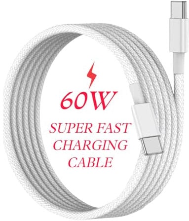 Cavo di ricarica rapida per Samsung Galaxy A35 A55 A05s A15 A14 A25 A34 A04s S24 A54 A13 A33 A53 Tab S9 S8 S7 A9 A8 A7 60W USB C a USB C cavo di ricarica per Samsung Phone Charger & Galaxy Tablet