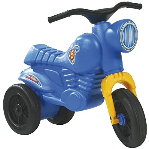 Dreirad Trike Rutscher Motorrad Classic 5 Maxi Kinder Laufrad Lauflernrad (Blau)