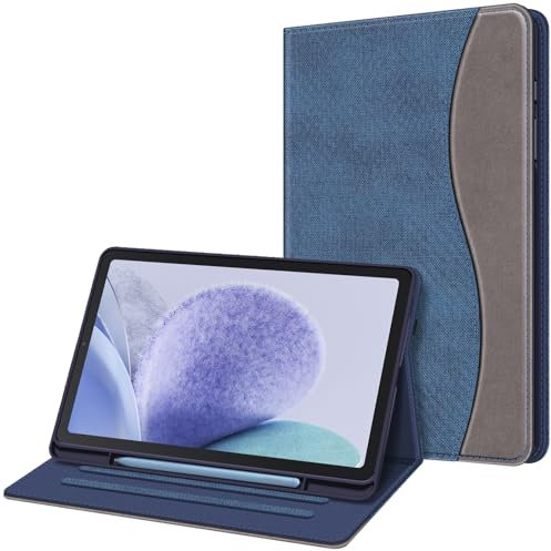 FINTIE Case for Samsung Galaxy Tab S6 Lite 10.4 Inch 2024/2022/ 2020 with S Pen Holder, Multi-Angle Viewing Soft TPU Back Cover with Pocket Auto Wake/Sleep, Z-Denim Indigo