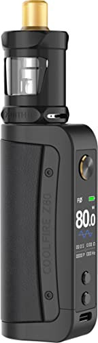TVDC Innokin CoolFire Z80 Zenith 2 Kit - 18650 Battery Required (Not Included), 2ml Cartridge No Nicotine, (Leather Black)