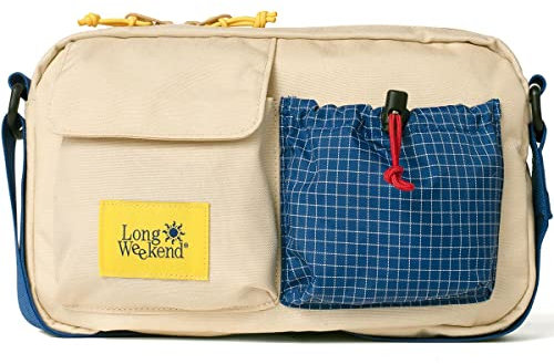 Long Weekend Santa Fe Shoulder Bag – Wetterfeste Crossbody-Reisetasche für 35mm-Filmkameras, Essentials und den täglichen Einsatz (Creme Multicolor)