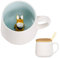 Süße Sachen Keramik Esel Kaffeetasse Teetasse Mit Deckel Löffel Lustige Tassen Geschenke für Frauen Kaffeebecher Porzellan 3D Tasse Personalisiert Cappuccino Tassen Beste Freundin Jahrestag Geschenk